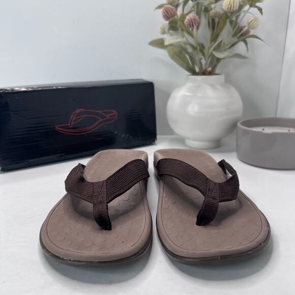 LLSOARS Orthotic Plantar Fasciitis Arch Support Flip Flop Brown Women 8M NWB - Picture 5 of 10